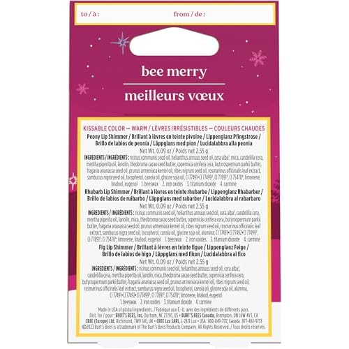 BURTS BEES Kissable Color Lip Shimmer Holiday Gift, 1 EA (Pack of 2)