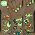 xo, Fetti Dinosaur Temporary Tattoos - 44 Glow In The Dark Pcs | Birthday Party Supplies, Dinosaur Party Favors, T-rex Decorations