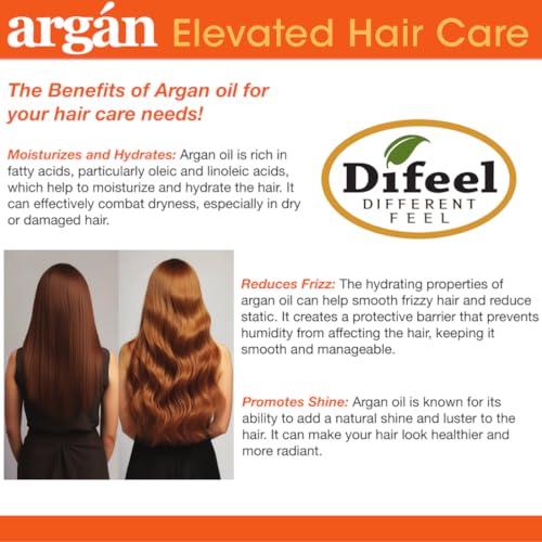 Difeel Premium Argan Hair Oil - Dry Hair Treatment, 7.1 oz