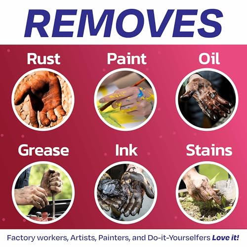 Industrial Hand Soap ? Heavy-Duty Gritty Hand Cleaner for Mechanics, Construction Workers & More ? Removes Grease, Oil, Rust & Paint ? Moisturizing & Exfoliating Hand Paste (1 lb)