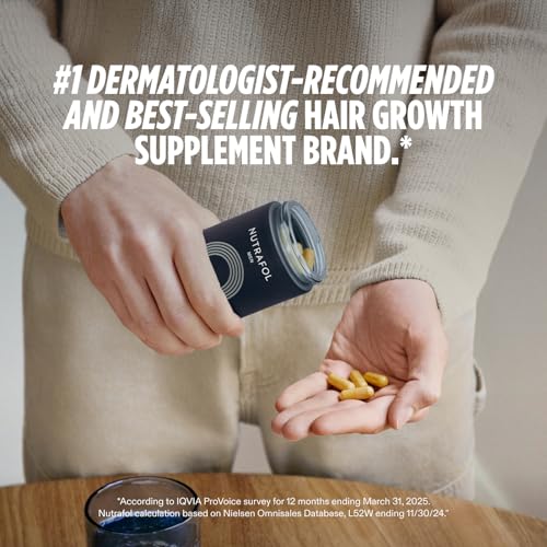 Nutrafol Postpartum Hair Growth Supplements, Clinically Tested for Visibly Thicker Hair and Less Shedding, Breastfeeding-friendly - 1 Month Supply