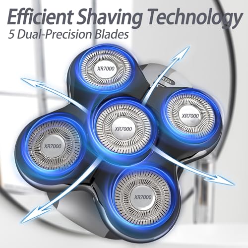 Blade Pro Replacement Head Compatible with Remington Balder Pro XR7000, 5 Dual Track Shaver Heads for a Smooth and Close Shave with No-Irritation. (Pack of 1)