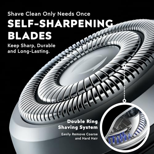 Head Shavers for Bald Men, 6-in-1 Detachable Electric Head Shaver Grooming Kit, 7D Floating Wet & Dry Rotary Shavers, Waterproof, LED Display, Cordless, USB Fast Charging for Hair/Face/Beard