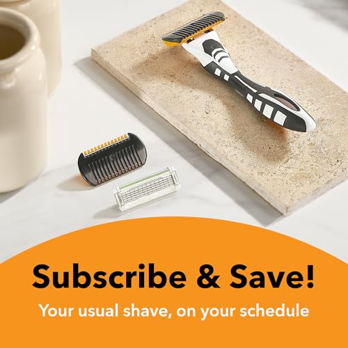 BIC Flex 5 Trim and Shave Body and Beard Trimmer for Men, 8 Razor Refill