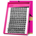 VEYESBEAUTY Lash Clusters Fluffy Individual Lash Extensions VBmuse 3D Layered Volume Eyelashes Thin & Invisible Band Wispy Faux Mink Lash Silk Bloom 3D Series Mixed Length 10-18mm