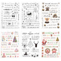 Candle Tattoos, 6 Sheets Christmas Winter Candle Stickers Decorative Decals for Crafts Candle Scrapbook DIY Snowman Merry Christmas Table Home Decorations