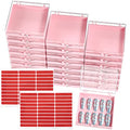 ANCIRS 25 Pack Acrylic Nail Storage Box for DIY Press-on Nails Holder & 60pcs Double Sided Adhesive Nail Display Tape, Artificial Nail Stand Packaging Organizer Case & Fake Nail Tip Tapes for Nail Art