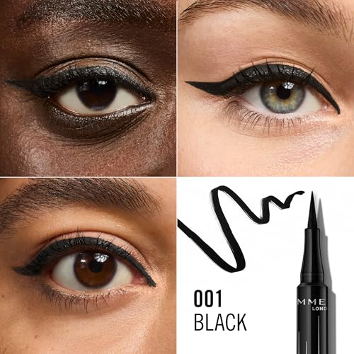 Rimmel London Wonder¡¯Ink Eyeliner, Matte Finish, Waterproof, Long-Wearing, 001, Black, 0.03oz