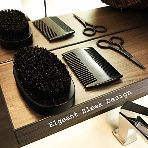 IDALIO¢ç Beard Brush and Comb Set for Men Grooming with Natural Boar Bristle Beard Brush Pear Wood Bear Comb and Stainless Steel Trimming Beard Scissors