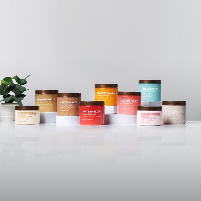Shea Sugar Scrub with Ocean Breeze Scent - 18 oz Exfoliating Body Polish