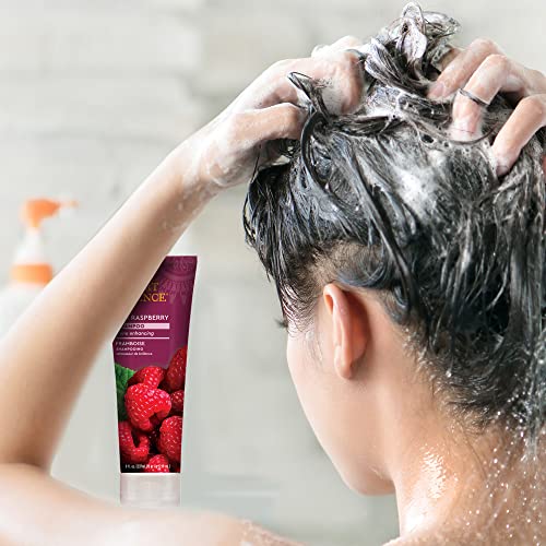 Desert Essence Red Raspberry Shampoo - 8 Fl Ounce - Gloss & Shine Enhancing - Strengthens Hair - Removes Everyday Pollutants - Vitamin A & C - Calcium - Magnesium