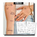 Semi Permanent Tattoos, 2 Sheets Temporary Tattoo, Lasts 7-15 Days, Develops Fully in 48H, Realistic, Waterproof and Non-Reflective