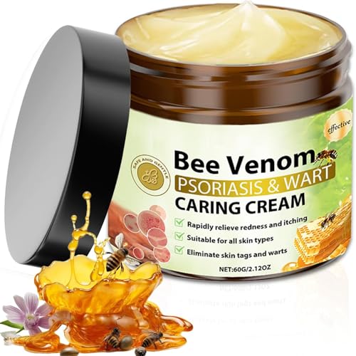 Bee Venom Skin Treatment Cream, Bee Venom Cream for Women and Men, Natural Bee Venom for All Skin Types, 2.12 OZ