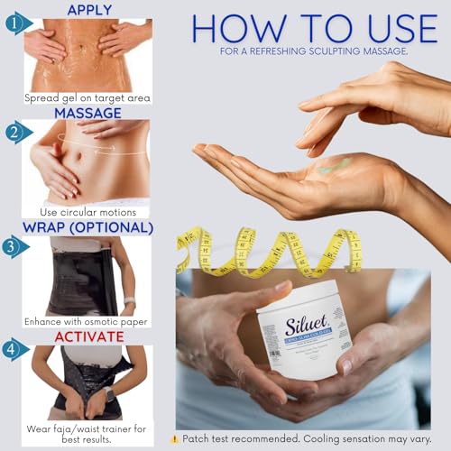 SILUET Cryo Cold Gel ? Refreshing Body Gel with Herbal Extracts ? Cooling & Firming Sensation ? 16 oz Jar