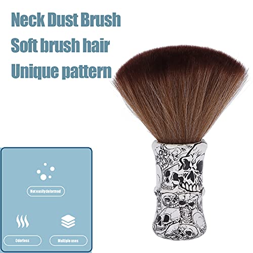 Barber Brush Neck Duster, Hair Shaving Brush Soft Nylon Broken Hair Shave Brush with Wooden Handle for Men