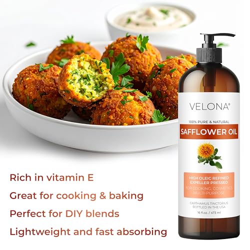 velona Safflower Oil 1 Gallon / 128 Fl Oz | 100% Pure and Natural Carrier Oil | Refined, Expeller Pressed | Cooking, Skin, Hair, Body & Face Moisturizing | Use Today - Enjoy Results