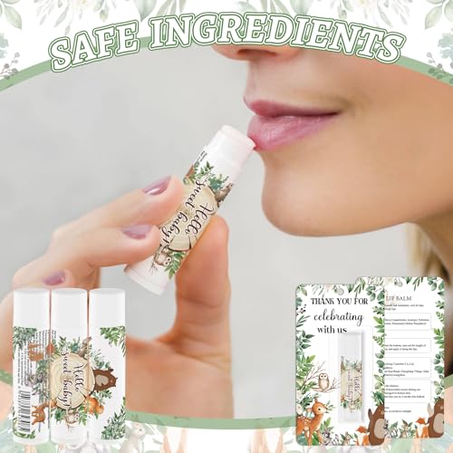 30 Pack Jungle Animal Baby Shower Favors Lip Balms Bulk, Baby Showers Games Prizes Party Gifts, Gender Reveal Favors, Babys Showers Birthday Party Supplies Basket Gift Stuffers