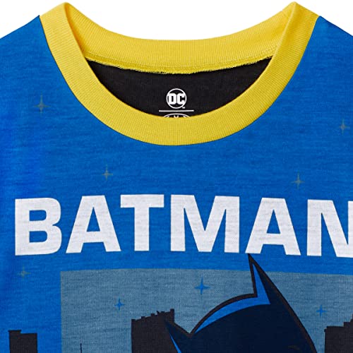 BATMAN Boys Pajamas for Kids | 4 Piece Sleepwear Sets for Boys Pajama Bottoms and Sleep Shirts for Big Boy and Toddlers