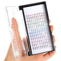 Glitter Lash Extensions, 120 Pcs 12 Colored Wide Individual Lashes Cluster DIY Eyelash Extensions Single Eye Lash Professional Supplies for Personal Makeup
