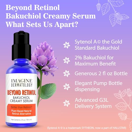 2% Bakuchiol 2 floz Creamy Serum - Beyond Retinol Generous Size - G3L Delivery System for Anti-Aging & Anti Wrinkle Moisturizer Bio-Retinol - Bakuchiol Oil, 59.4 ml