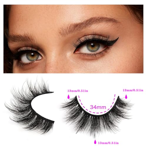 False Eyelashes 10 pairs Natural Look Eyelashes, 5D Faux Mink False Lash Bulk Fluffy Wholesale Lashes 12-14mm