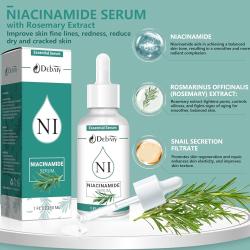 5% Niacinamide Serum Rejuvenating Face with Rosemary Extract Facial Serum (3 Pack 1fl.oz|30ml)
