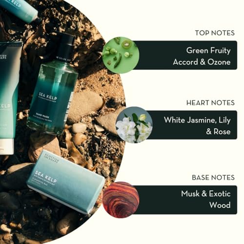 Scottish Fine Soaps Sea Kelp Collection Hand Care Set with Organic Seaweed, Marine Spa Fragrance, Recyclable Packaging