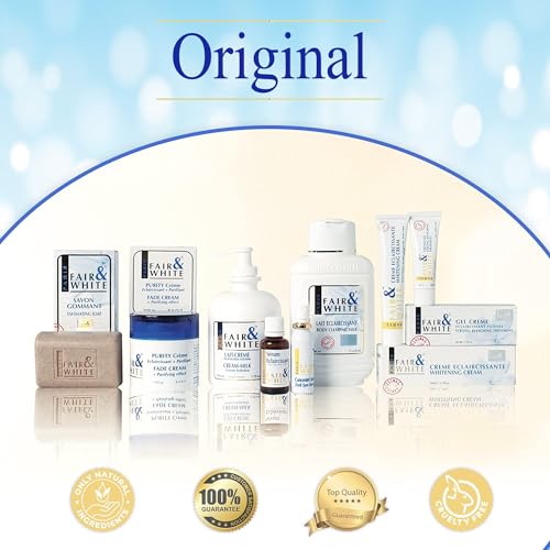 FAIR & WHITE Original Skin Brightening Gel Cream - 30ml / 1floz - For Neck, Face, Armpit, Elbows, Private Areas, Brightening Gel for Uneven Skin Tone