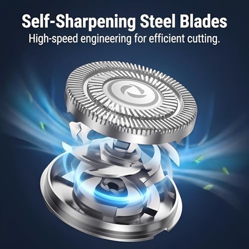 Compatible with Freebird Pro Replacement Blades,Fit for Freebird Flex Series Pro Replacement Blades,8Pack Compatible with Free Bird Flex Series-Pro Electric Head Shaver.