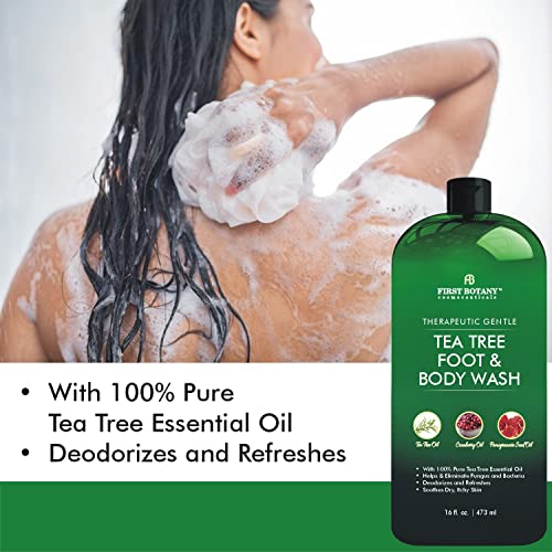 First Botany 100% Natural Tea, Tree Body & Foot Wash, Fights with Corns, Calluses, Dandruff & Warts, Nail Issues, Athletes Foot, Acne treatment, Eczema & Body Odor, Jock Itch