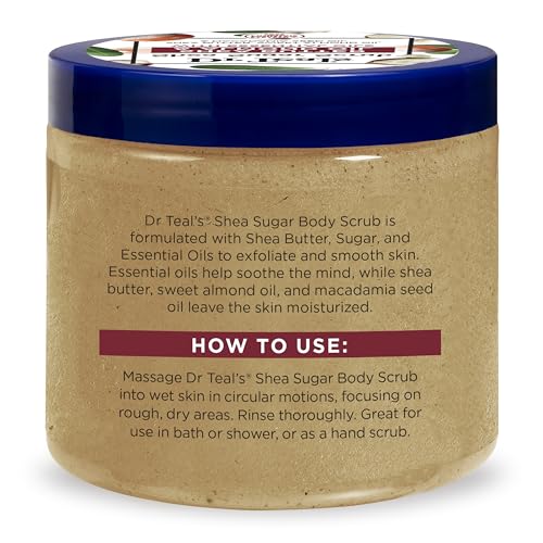 Dr. Teal's Shea Sugar Scrub Shea Butter & Almond Oil 19 Ounce Jar