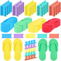 300 Pairs Disposable Pedicure Slippers and Toe Separators Kit Include 80 Disposable Foam Pedicure Flip Flops 220 Pairs Toe Separators for Women Nail Spa