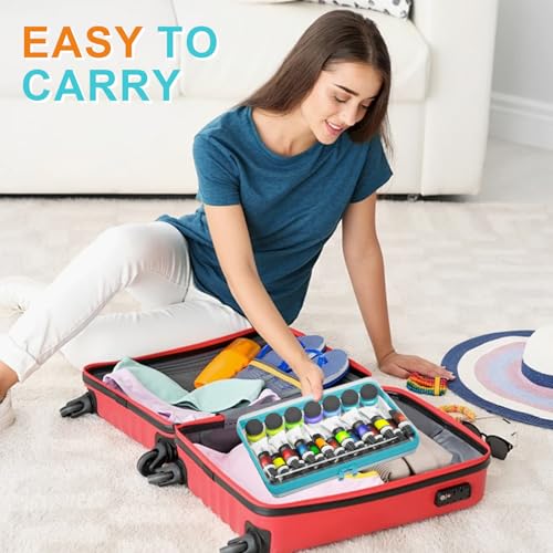 4 Pcs Clear Hard Zipper Case Hard-Sided Premium Storage Case Plastic Clear Hard Shell Zipper Pouch Portable Travel Organizer Box for Building Blocks Puzzles Cosmetics Makeup Pencil (M)