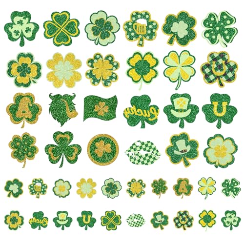 88Pcs St Patricks Day Temporary Tattoos Adult Shamrock Face Stickers Woman Irish Temporary Tattoo Stickers for Body St Pattys Accessories Irish Party Decor(clover88)