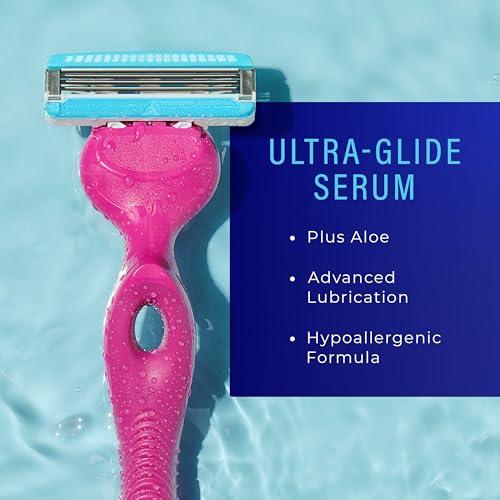 Schick Hydro Silk Ultimate Pubic Skin Protection, Bikini Razor | Razors for Women Sensitive Skin, Pubic Hair Razor for Women, Includes 1 Handle with 3 Refills