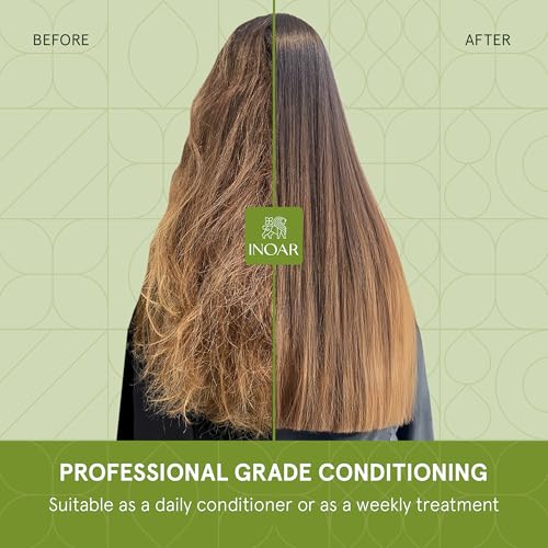 INOAR DayMoist Conditioner with Argan Oil Complex for Deep Conditioning & Repair, 16.9 Fl Oz