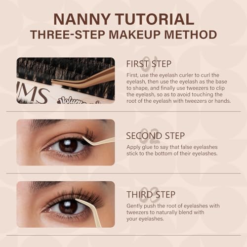 JMS&JMS Lash Clusters Fluffy 80D 100D Individual Lashes D Curl Cluster Eyelash Extensions 10-18mm DIY Lash Extension Volume Thick Eyelash Clusters