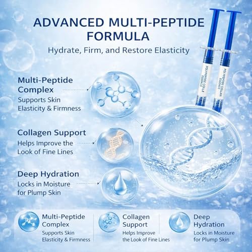 WEERSHUN Polypeptide Collagen Elastic Essence Cream, Micro-Molecular Collagen Moisturizing Lotion, Firming & Elasticity Support, Anti-Wrinkle Daily Skincare (4 Pcs)