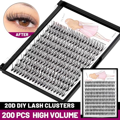 8-22mm to Choose 20D/40D/60D/80D/100D Individual False Eyelashes Makeup Cluster Eyelashes Thickness 0.07mm D Curl Natural long Black Soft 3D Eye Lashes Extensions (20D-12mm)