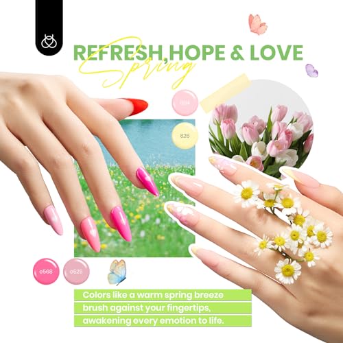 beetles Gel Polish 44 PCS Gel Nail Polish Set 36 Colors with Uv Nail Lamp for Gel Nails Mini LED Nail Light with Clamp for Manicure Dryer Curing Lamp Salon DIY at Home