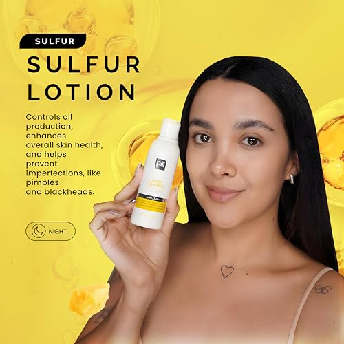 Pili Sulfur Lotion ? Helps Control Oily Skin & Reduce Shine ? Lightweight Face & Body Skincare ? Fast-Absorbing & Non-Greasy Formula ? 4.2 fl. oz.