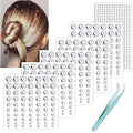 NOOEPC Hair Jewels, Clear Self Adhesive Hair Gems Prom Hair Accessories, Face Jewels Stickers for Makeup, Hair Diamonds,Hair Pearls Stick On,Bling Stickers Rhinestone for Crafts,Face,Makeup