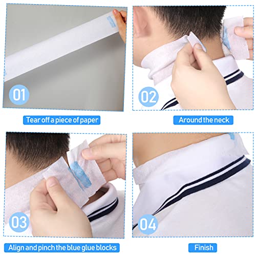 Yilloog 4000 Strips 40 Rolls Disposable Barber Paper Haircutting Neck Strips Hairdressing Stretchy Neck Band Paper Tissue for Barber Hair Cutting Styling Salon Accessories Supplies