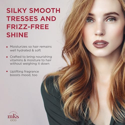 MKS eco Nourish Shampoo for Fine Hair, Light Breeze (25 fl oz) + MKS eco Hydrate Conditioner for Fine Hair, Light Breeze (25 fl oz) - Moroccan Argan Oil, Hemp Seed Oil - Vegan, Cruelty Free