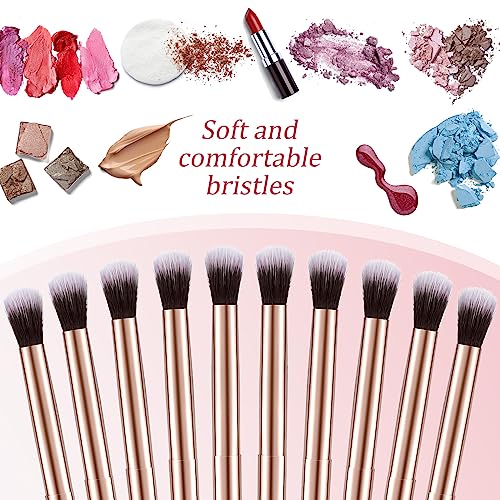 Bokon 50 Pcs Eyeshadow Smudge Brush 2 in 1 £¬ 2 Double Ended Concealer Brush Under Small Soft Firm Pointed Foundation Makeup Applicator for Blending Eye Shadow Liner