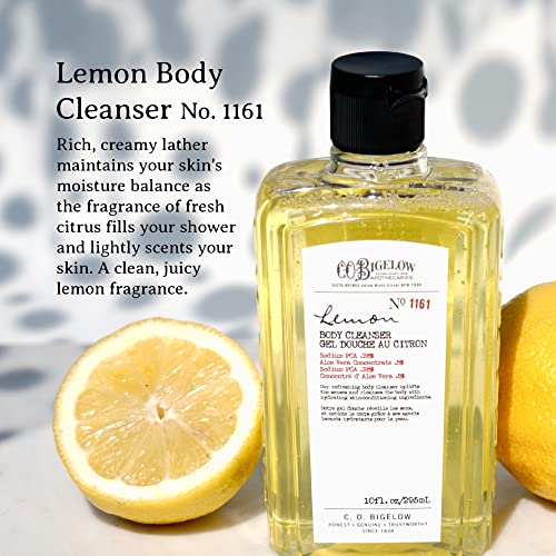 C.O. Bigelow Lemon Body Cleanser, Moisturizing Body Wash with Lemon Extract & Aloe Vera, 10 Fl Oz