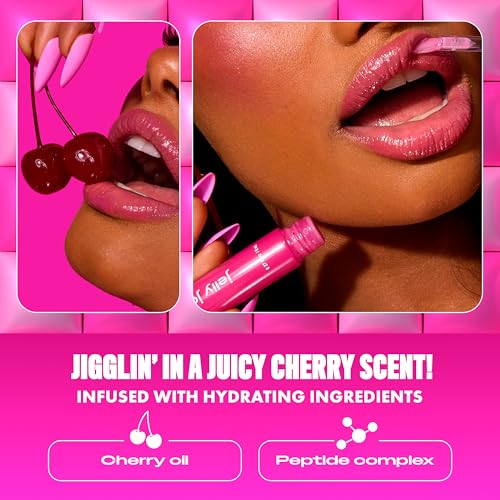 NYX PROFESSIONAL MAKEUP Jelly Job Lip Gloss, Lip Tint Gloss with Full-Bodied, Smoothing, and Hyper-Glossy Shine - Honey, It's Jelly (Nude Pearl Shimmer)