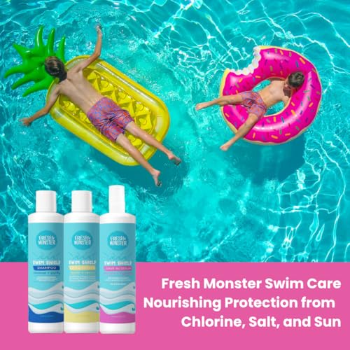 Fresh Monster Swim Leave-In Conditioner Spray for Kids ? Pre & Post-Swim Hair Serum for Chlorine & Salt Water Protection ? Lightweight, Hydrating, Detangler Spray, 8.5 oz