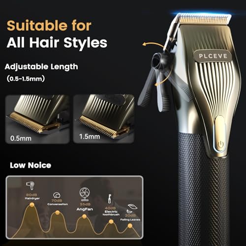 Hair Clipper for Men, Professional Electric Hair Cutting & Trimmers Set with 7500RPM Powerful Motor & LCD Display, Mens Cordless Hair Grooming Kit Barbers Haircut, Gift for Birthday Christmas