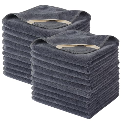 SINLAND Microfiber Facial Cloths Fast Drying Washcloth 12inch x 12inch Absorbent Face Wash Cloth Soft Makeup Remover Cloths